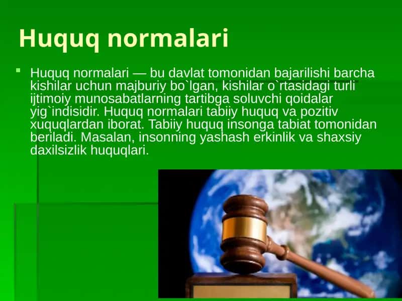 Huquqnormalari 1