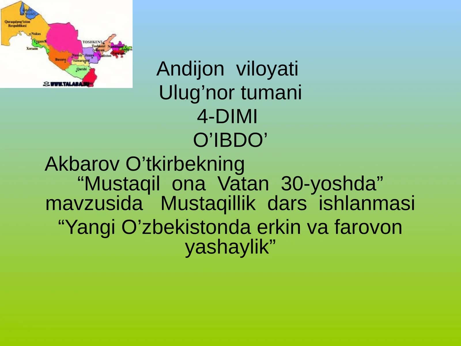 Mustaqil Ona Vatan 30-yoshda 1
