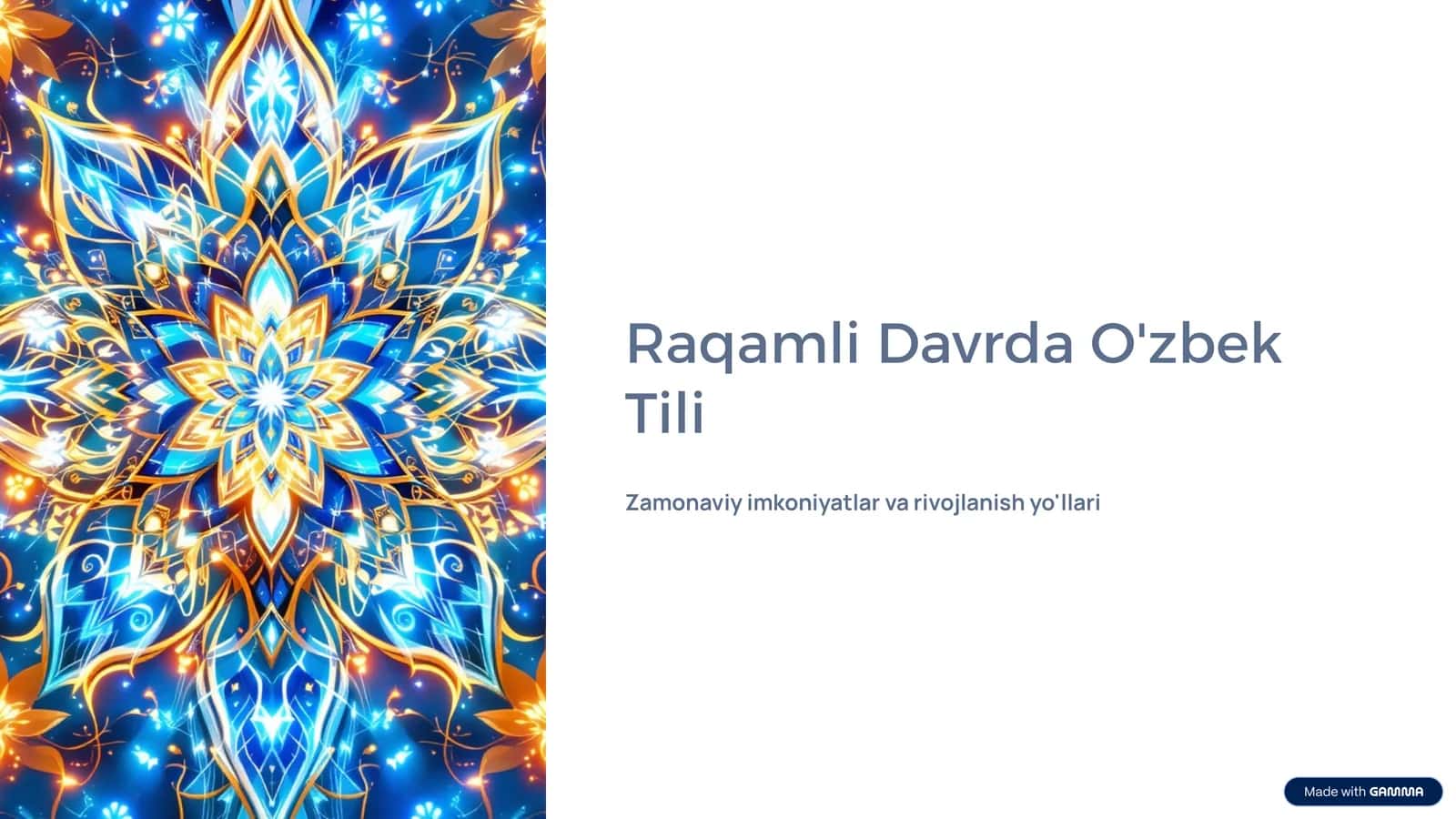 Raqamli Davrda O'zbek Tili 1