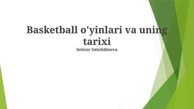 Basketbolning tarixi 1