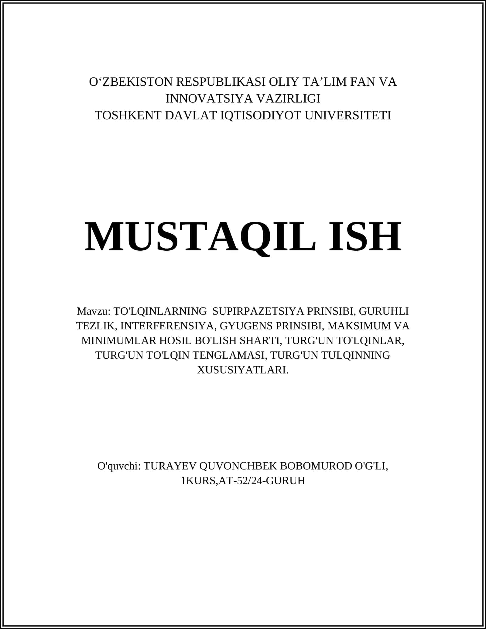 TO'LQINLARNING SUPIRPAZETSIYA PRINSIBI 1