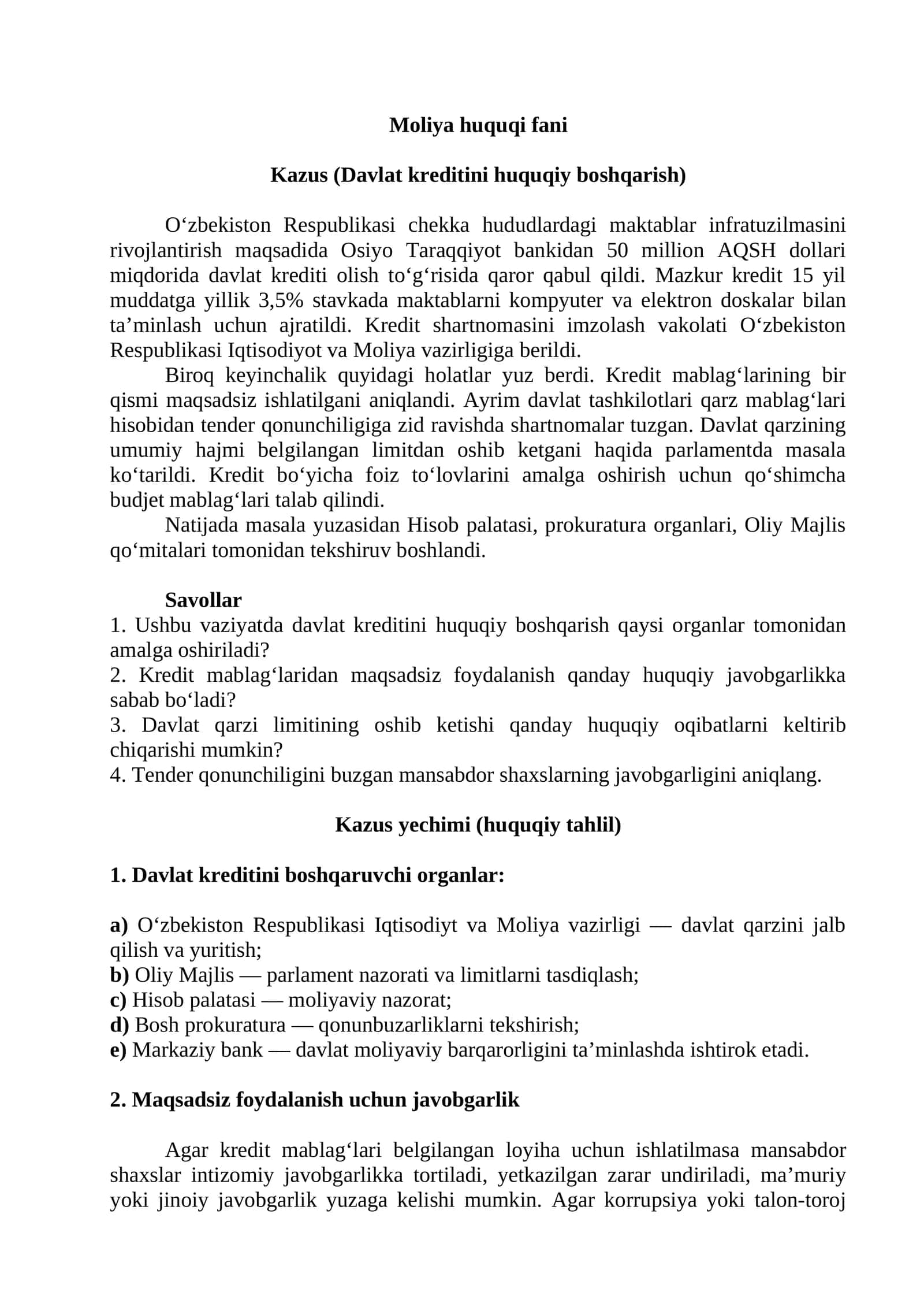 Moliya huquqi fani 1