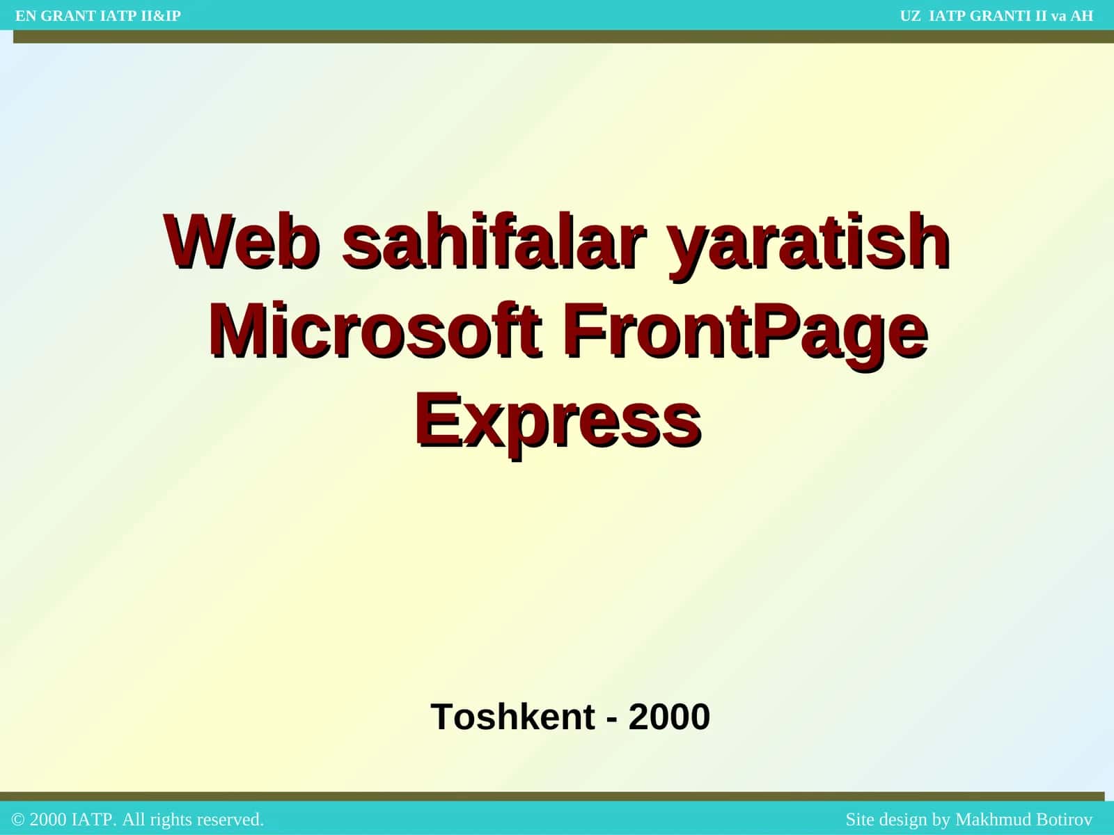 Microsoft FrontPage Express 1