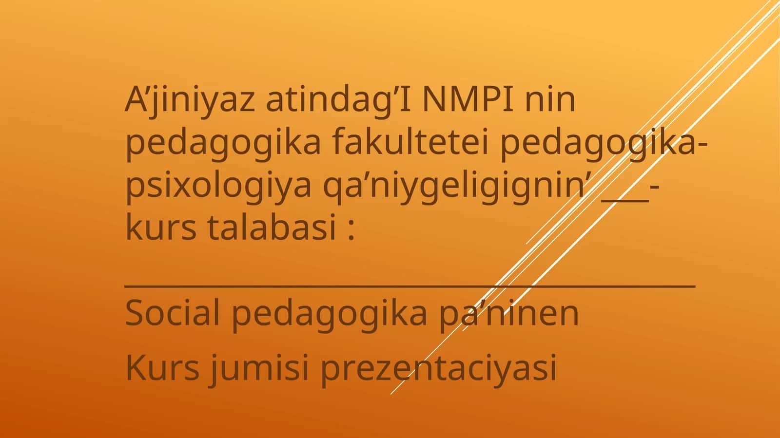 Social-pedagogika paninen kurs jumisi slaydi 1