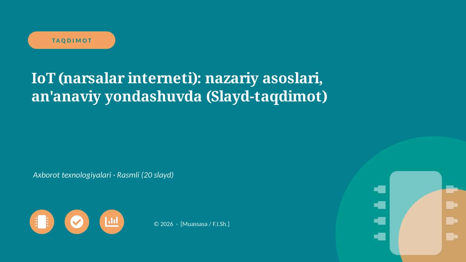 IoT (narsalar interneti): nazariy asoslari 1