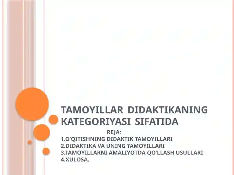 TAMOYILLAR DIDAKTIKANING KATEGORIYASI SIFATIDA