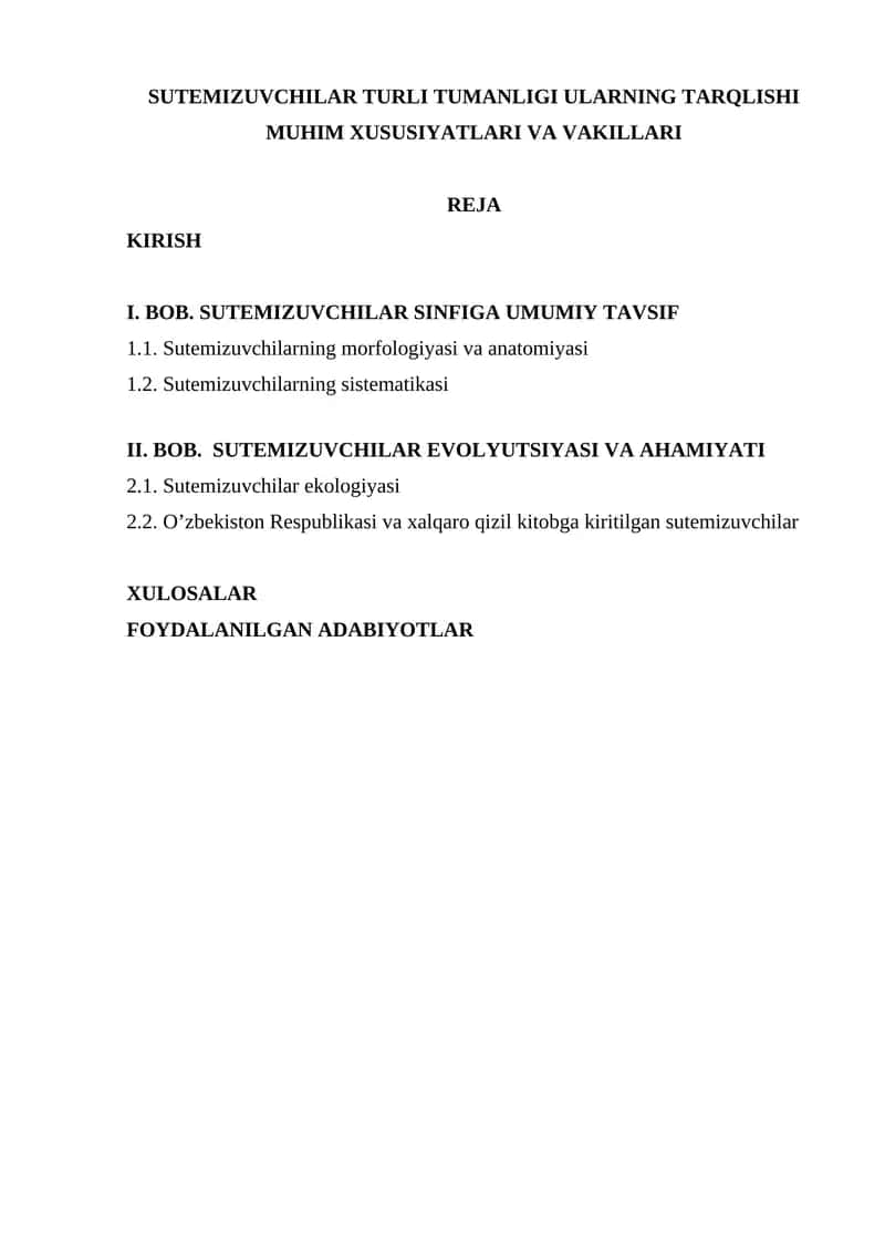 SUTEMIZUVCHILAR TURLI TUMANLIGI ULARNING TARQLISHI MUHIM XUSUSIYATLARI VA VAKILLARI 1