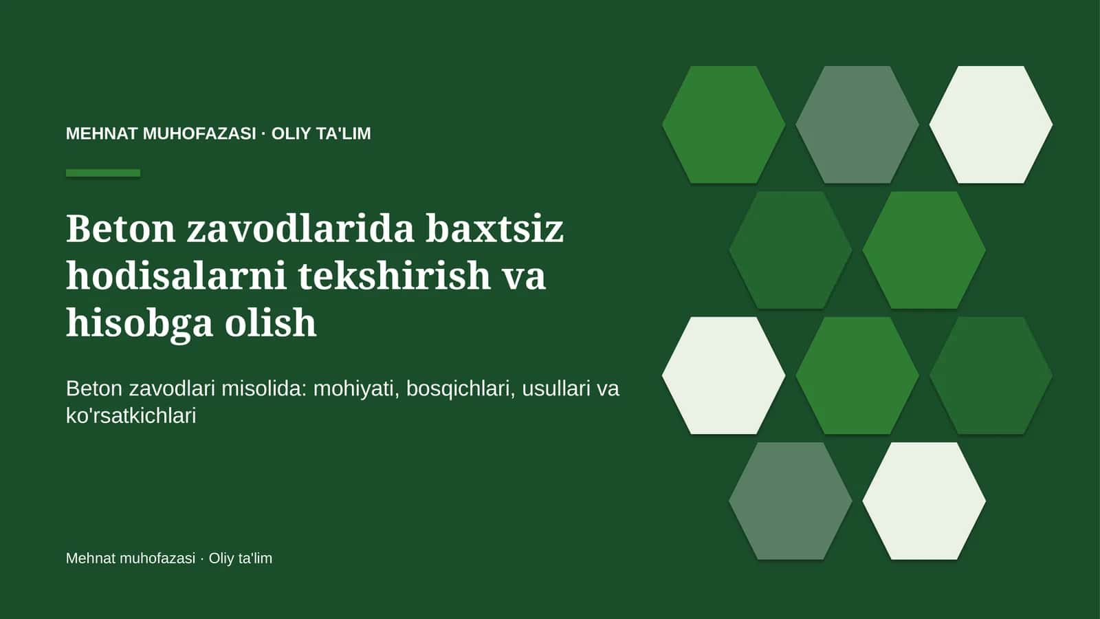 beton zavodlarida baxtsiz hodisalarni tekshirish va hisobga olish 9001 1
