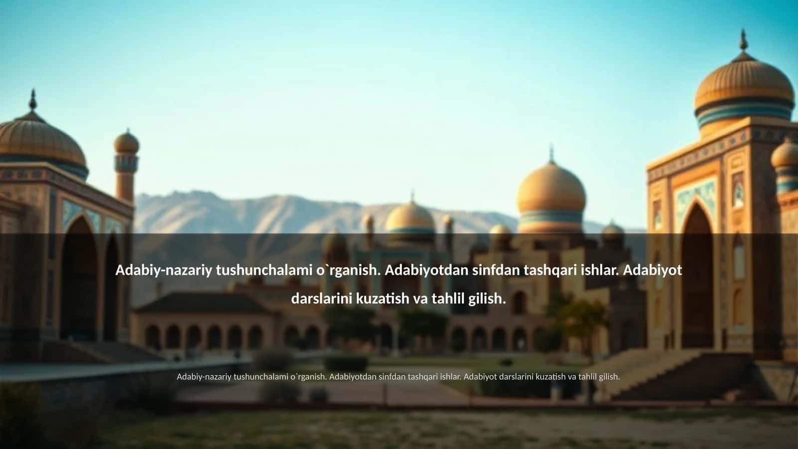 Adabiy-nazariy tushunchalami o`rganish 1