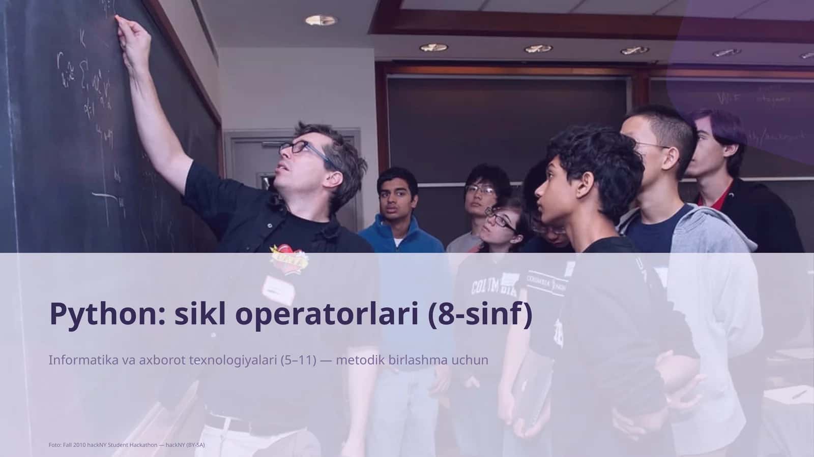 Python: sikl operatorlari (8-sinf) 1