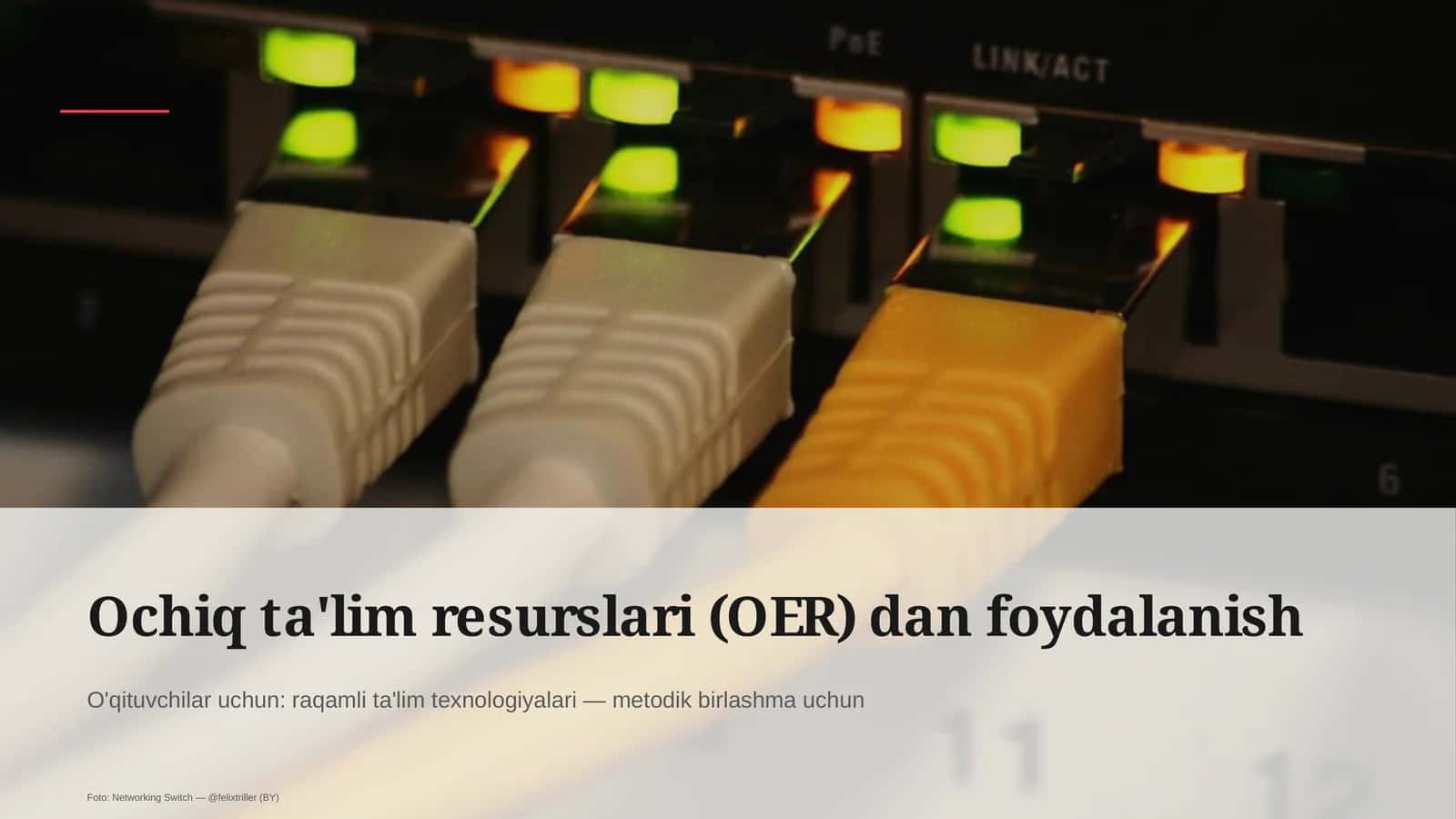 Ochiq ta'lim resurslari (OER) dan foydalanish 1