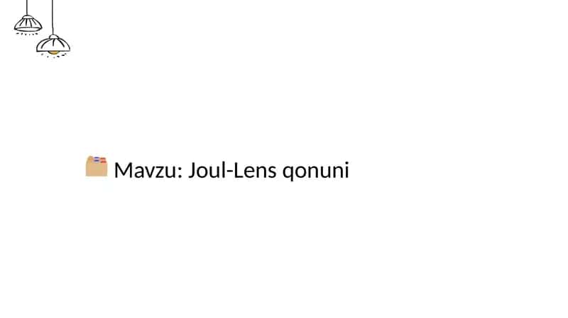 Joul-Lens qonuni 1