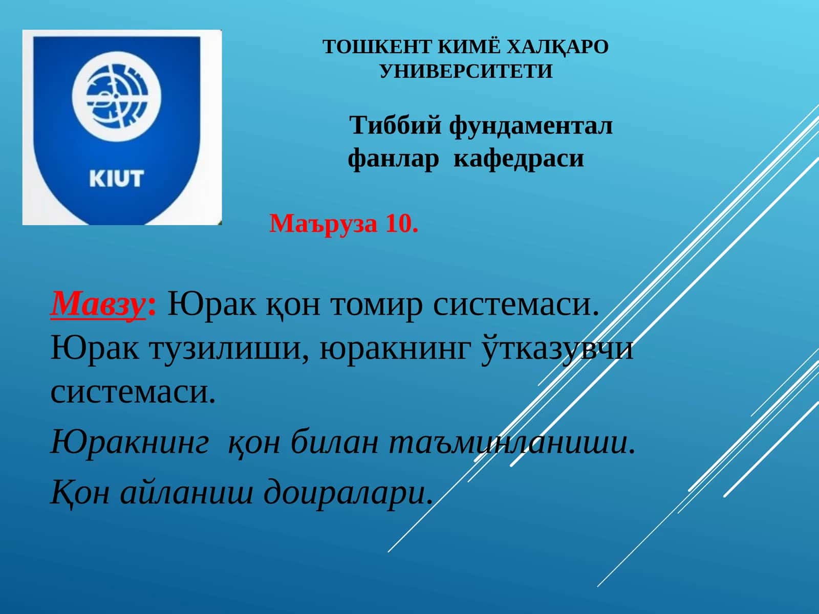 Юракқон томир системаси 1