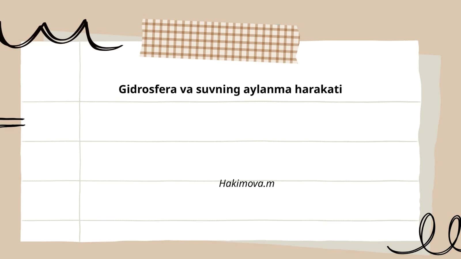 Gidrosfera va suvning aylanma harakati 1