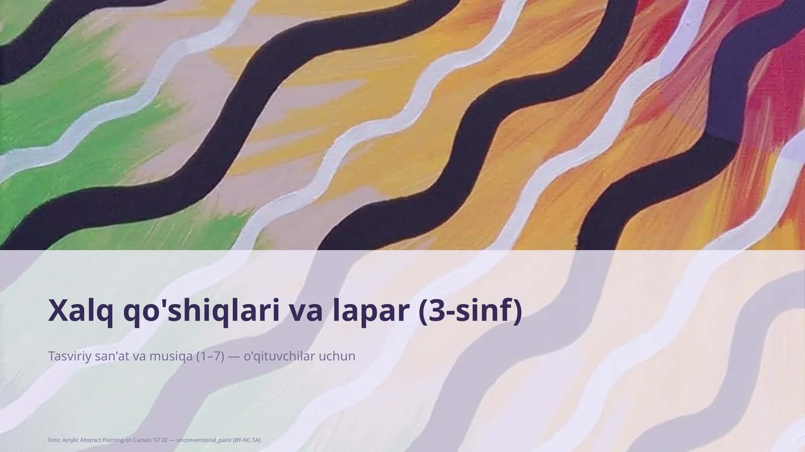 Tasviriy san'at va musiqa (1– 7) - o'qituvchilar uchun 1