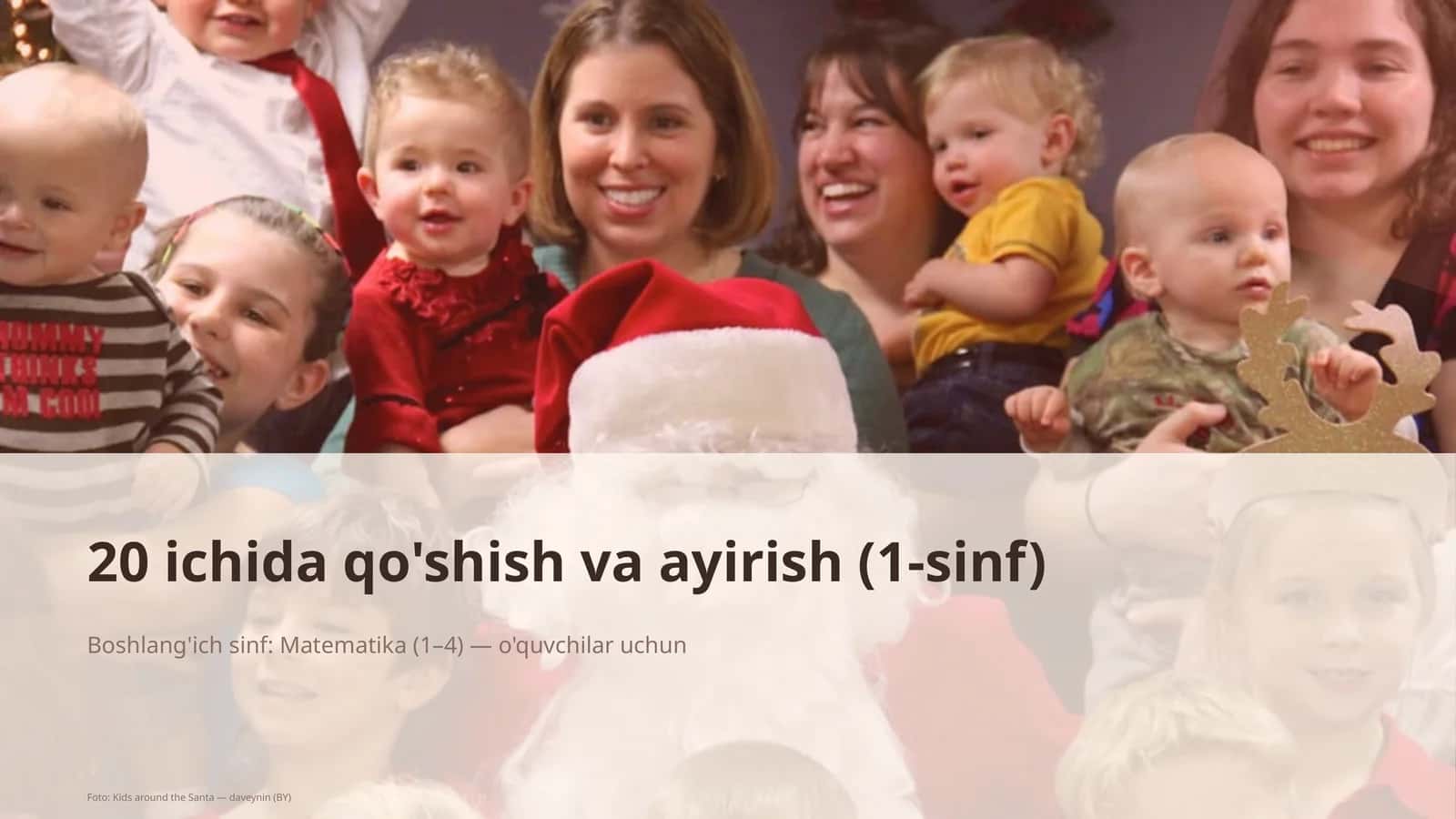 20 ichida qo'shish va ayirish (1-sinf) 1