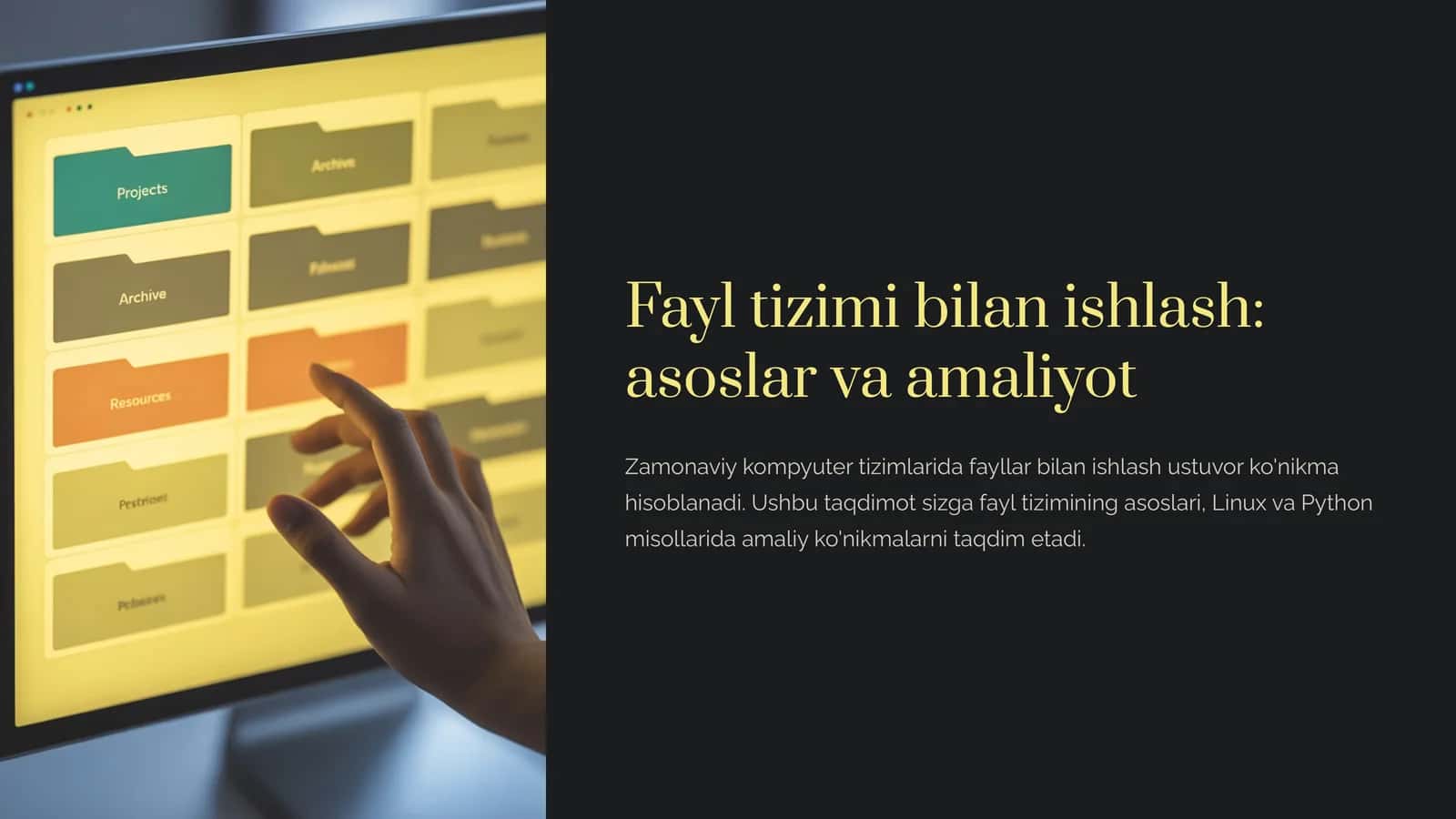 Fayltizimibilanishlash:asoslarvaamaliyot 1
