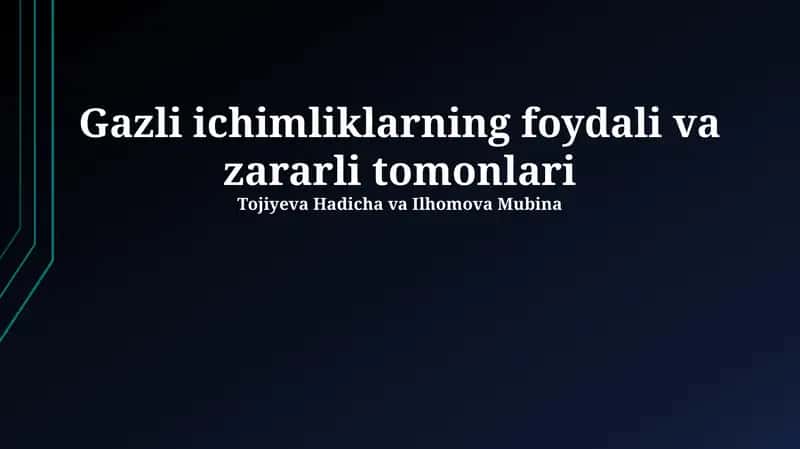 Gazli ichimliklarning foydali va zararli tomonlari 1