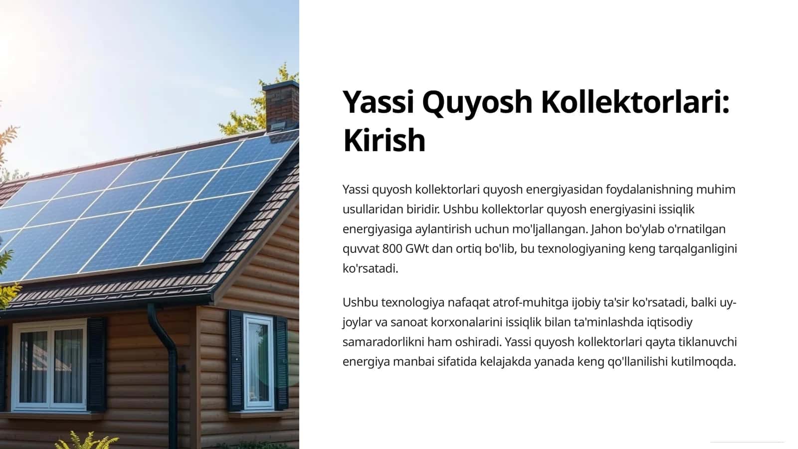 Yassi Quyosh Kollektorlari 1