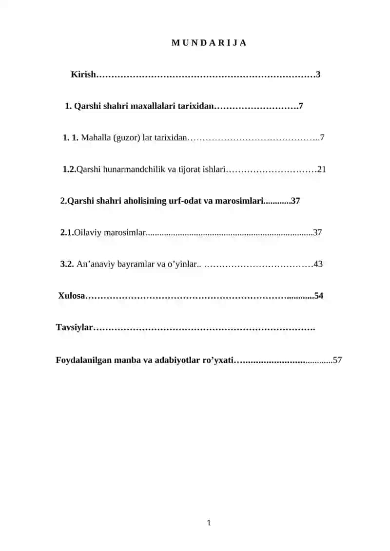 Mahalla (guzor) lar tarixidan 1