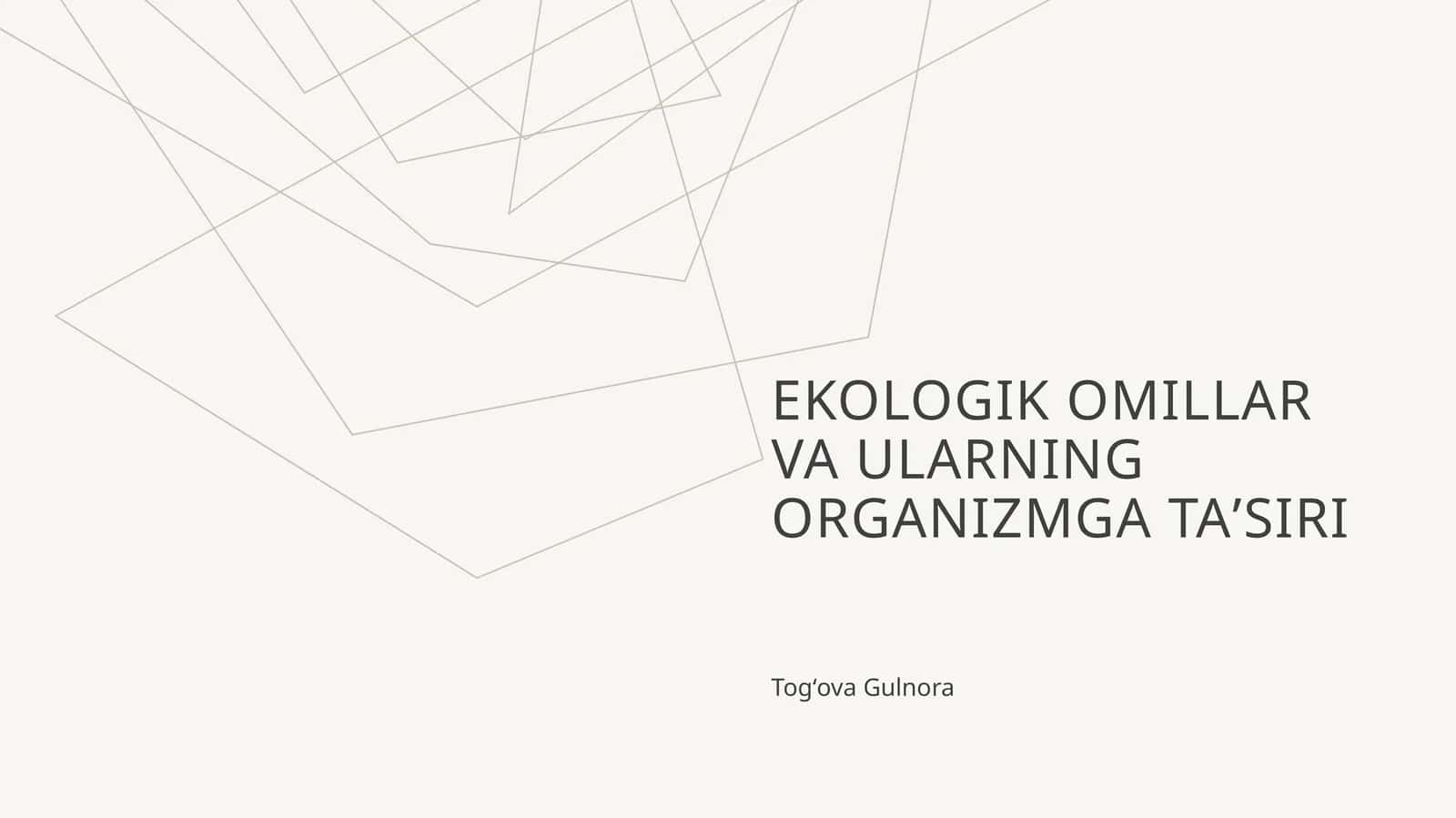 Havo ifloslanishi ta'siri 1