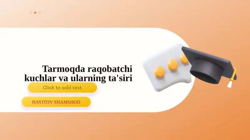 Tarmoqda raqobatchi kuchlar va ularning ta'siri 1