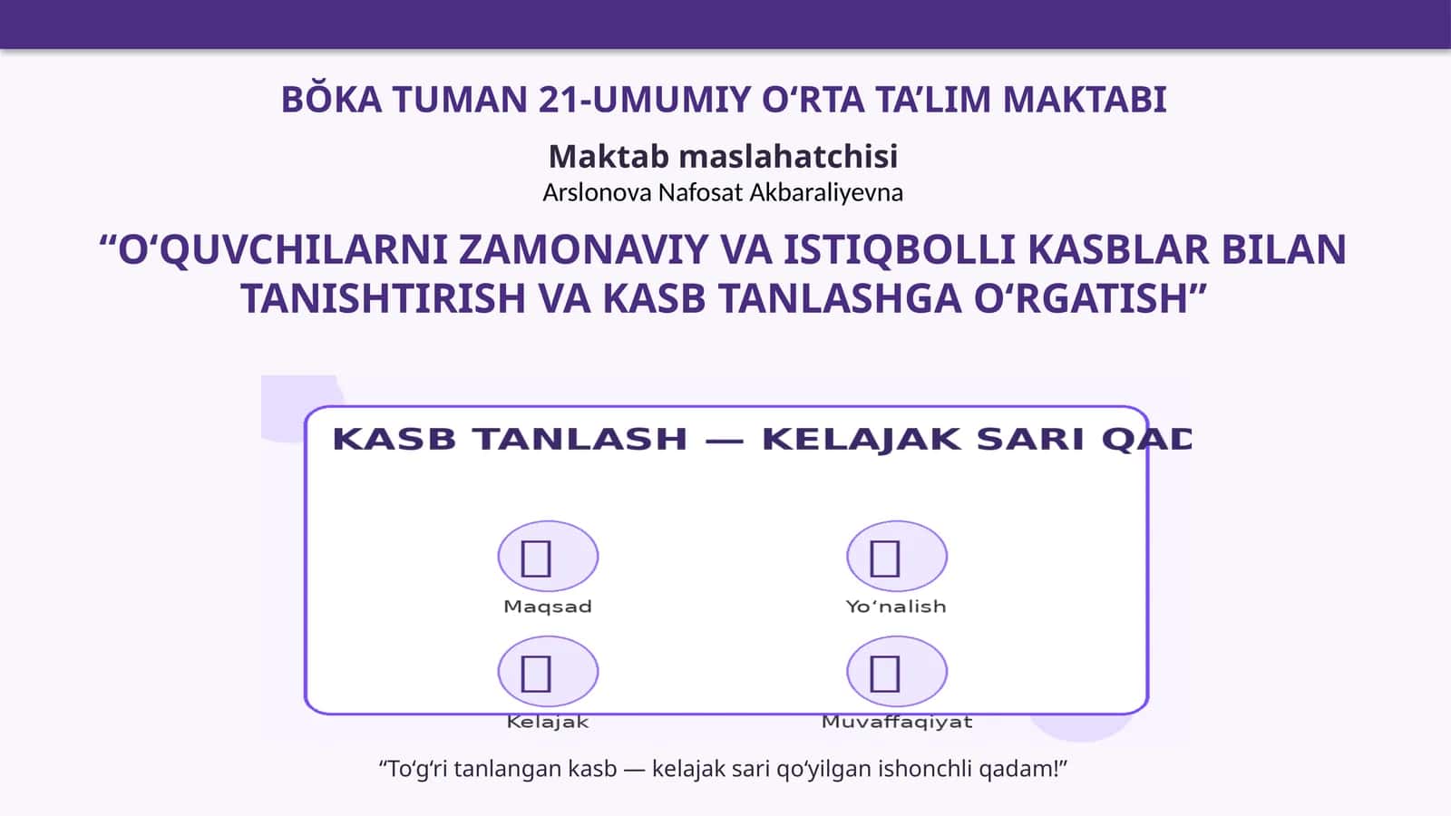 BŎKA TUMAN 21-UMUMIY O‘RTA TA’LIM MAKTABI 1