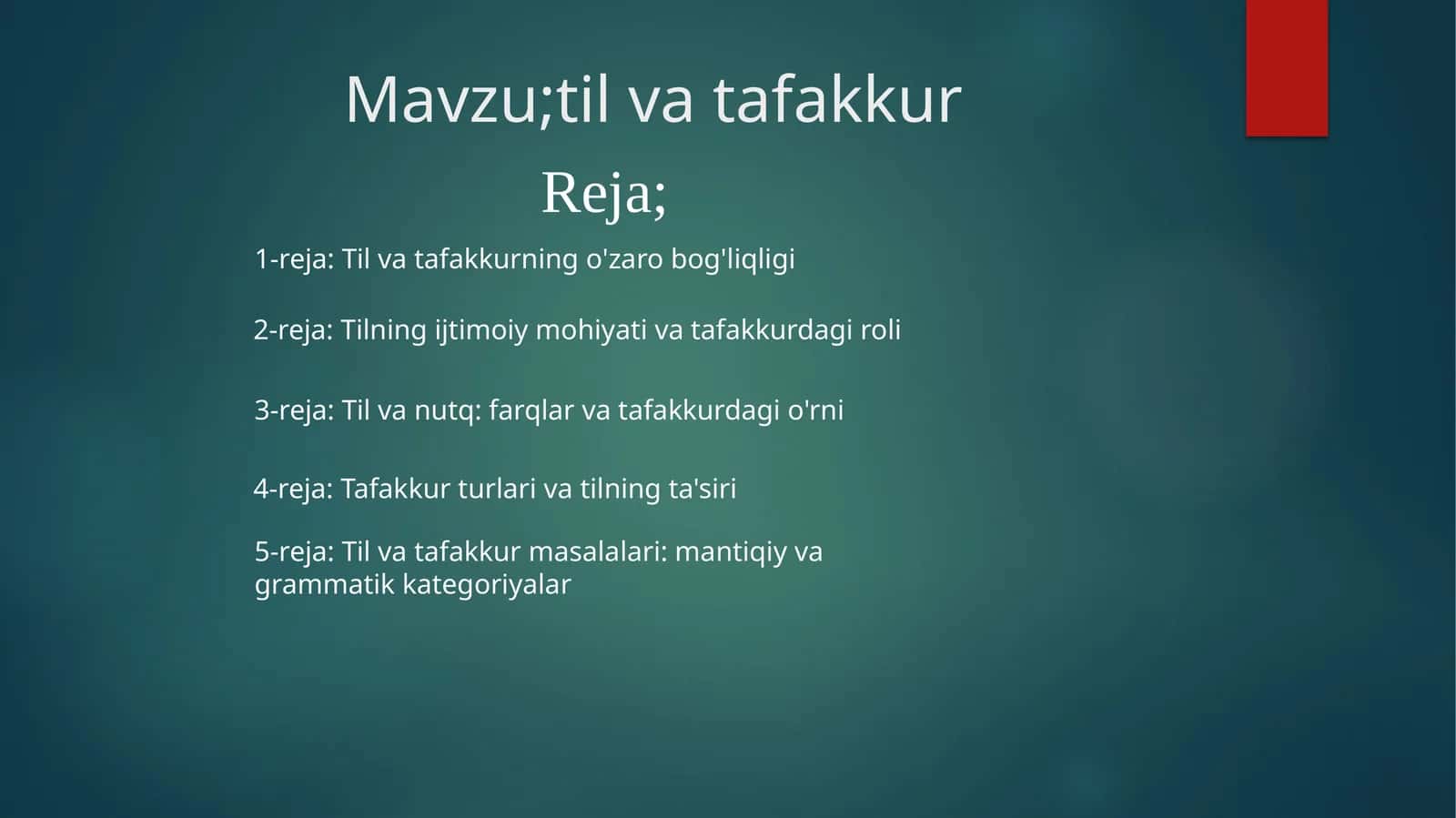 tilvatafakkur 1