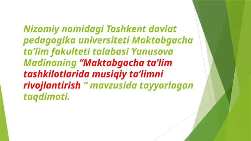 Maktabgachataʼlimtashkilotlarida musiqiy taʼlimni rivojlantirish 1