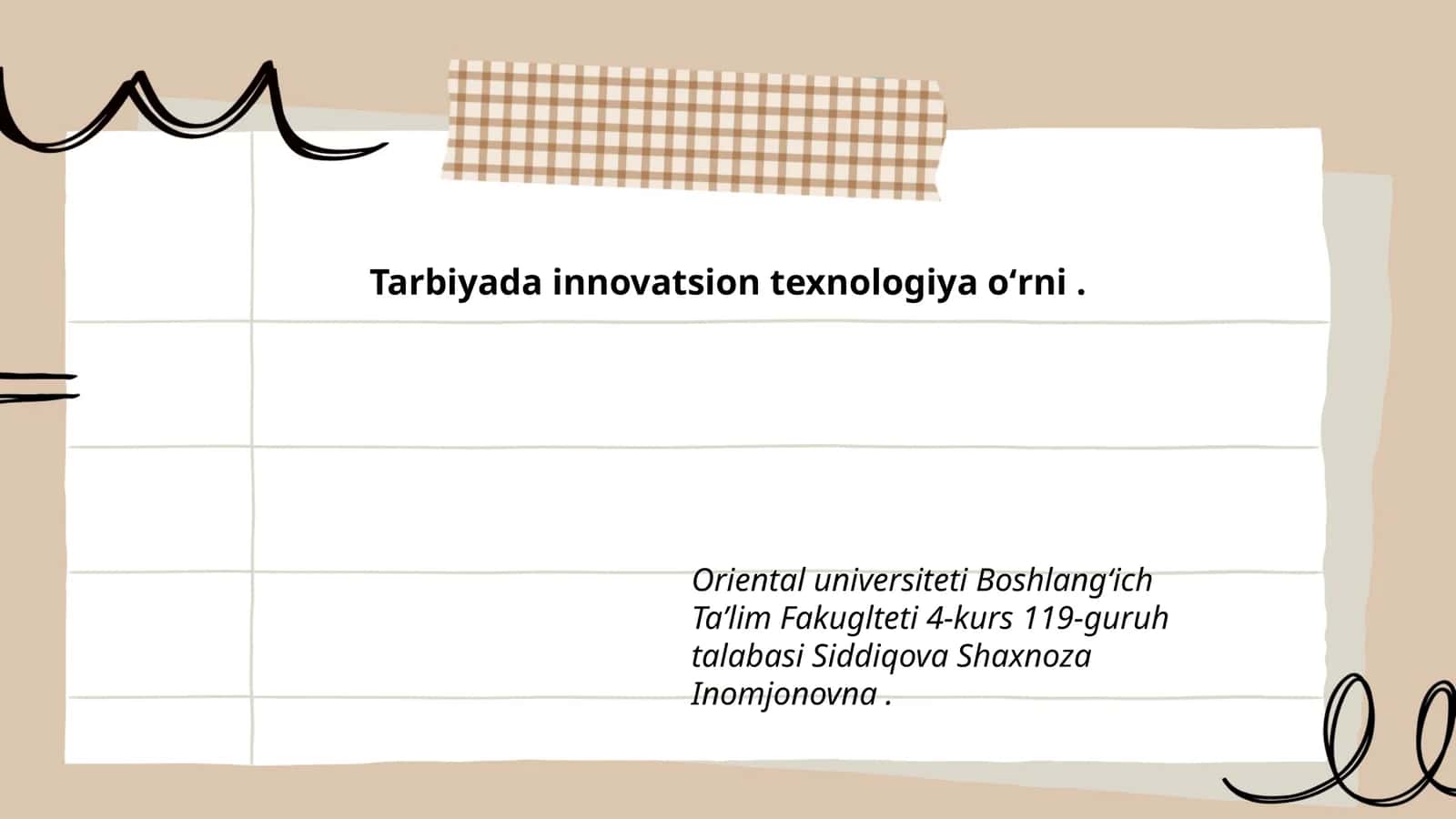Tarbiyada innovatsion texnologiya oʻrni 1