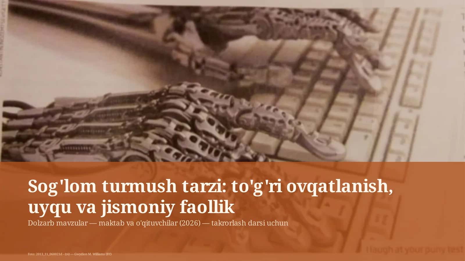 Dolzarb mavzular — maktab va o'qituvchilar (2026) — takrorlash darsi uchun 1