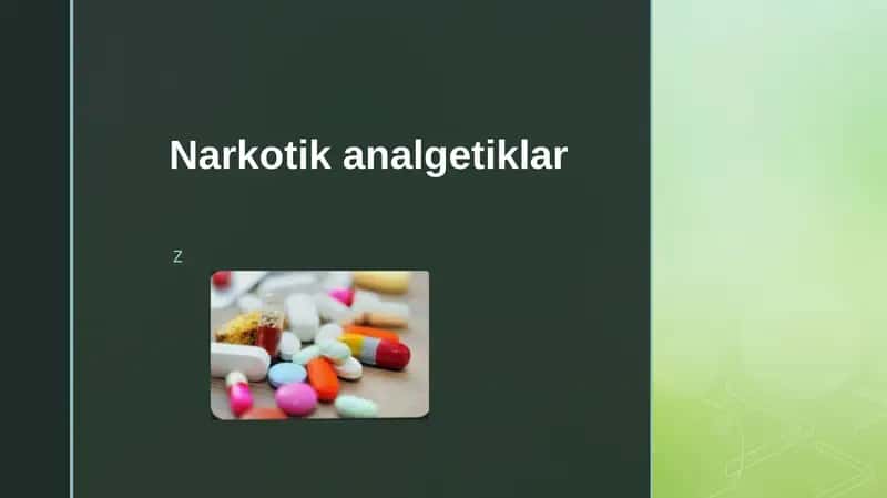 Narkotik analgetiklar 1