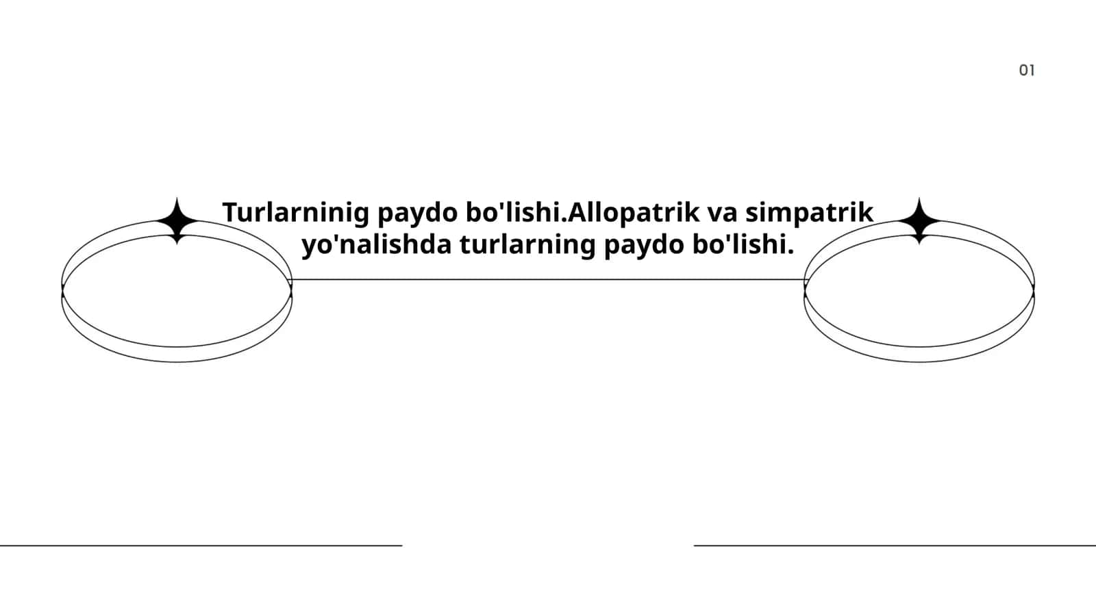 Selektsion omillar va allopatrik turlarning paydo bo'lishi 1