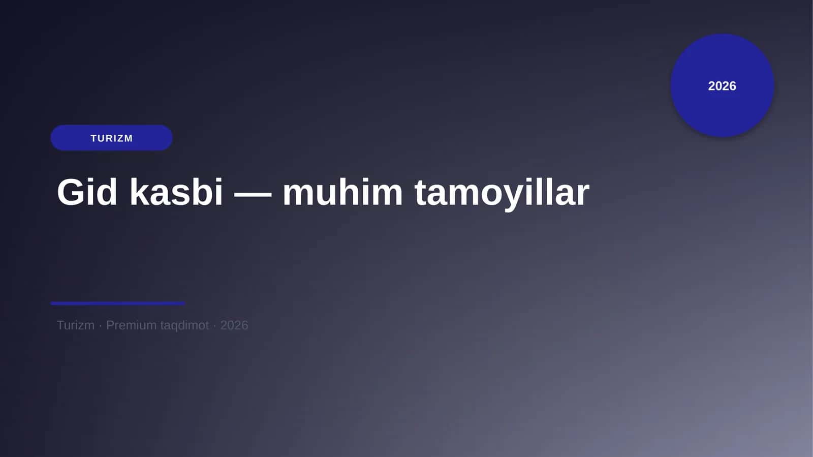 Gid kasbi — muhim tamoyillar 1