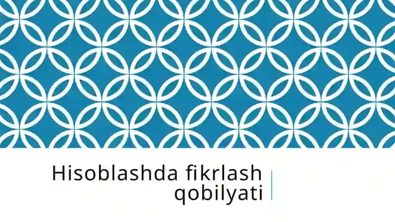 Hisoblashda fikrlash qobilyati