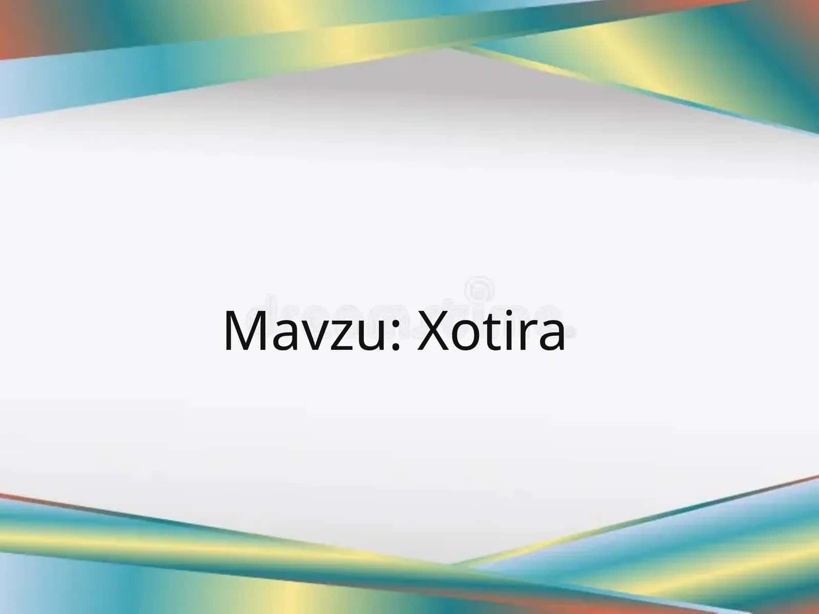 Xotira 1