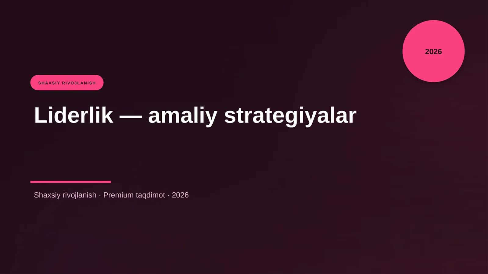 Liderlik — amaliy strategiyalar 1