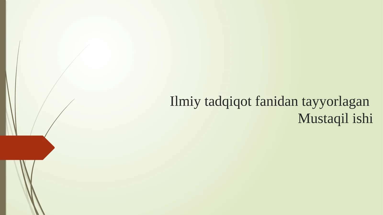 Ilmiytadqiqotchilikning rejalashtirilishi 1