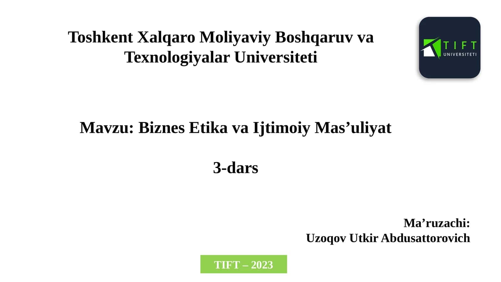 Biznes Etikava Ijtimoiy Mas’uliyat 1