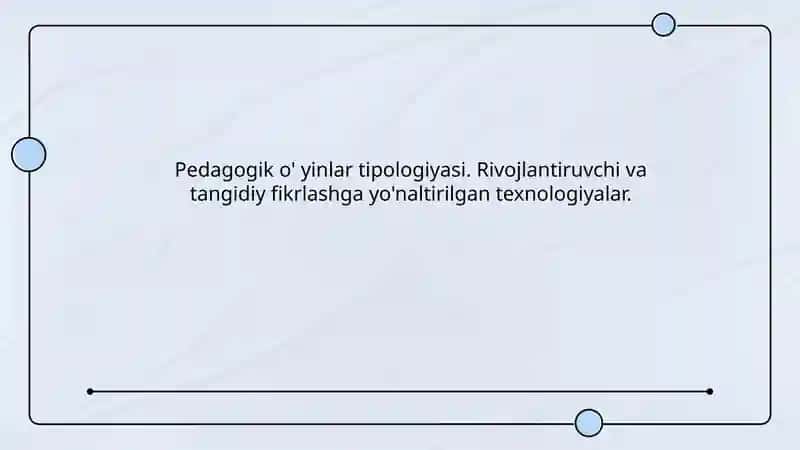 Pedagogiko'yinlartipologiyasi