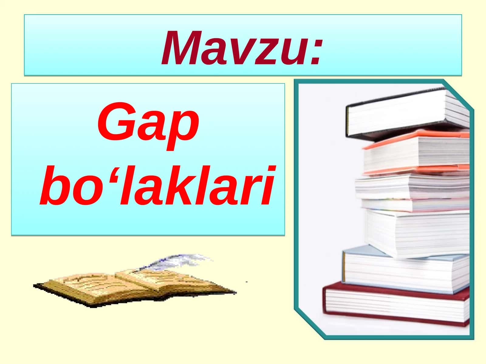 "Gap boʻlaklari" mavzusida taqdimot 1