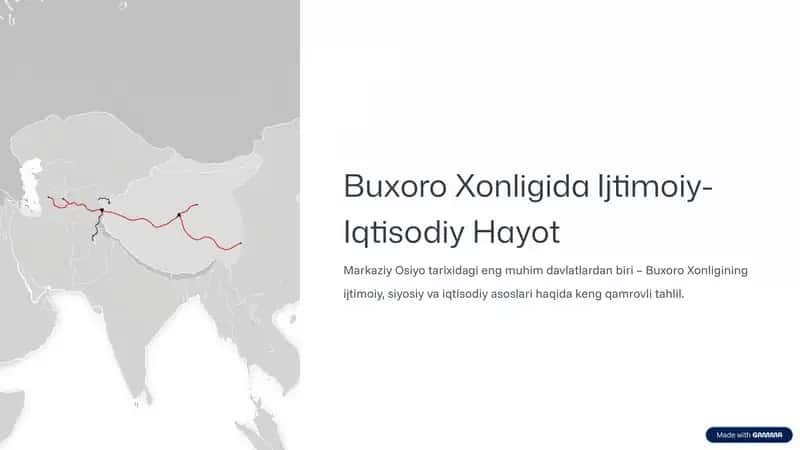 Buxoro Xonligida Ijtimoiy-Iqtisodiy Hayot 1