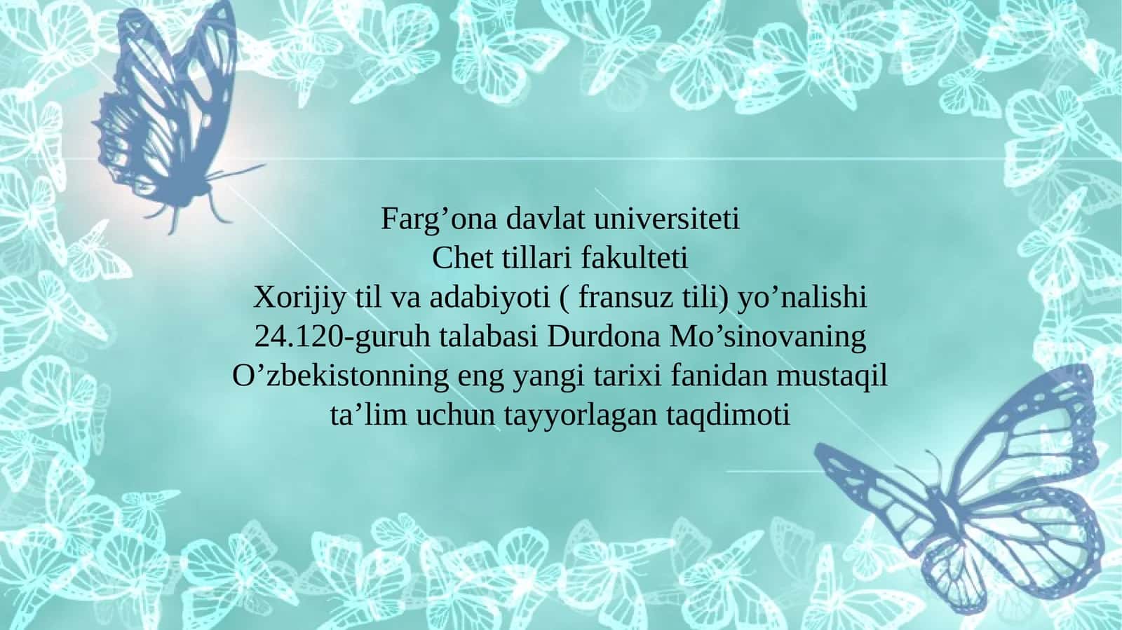 O'zbekistonda inson huquqlari va erkinliklari kafolatinining yaratilishi 1