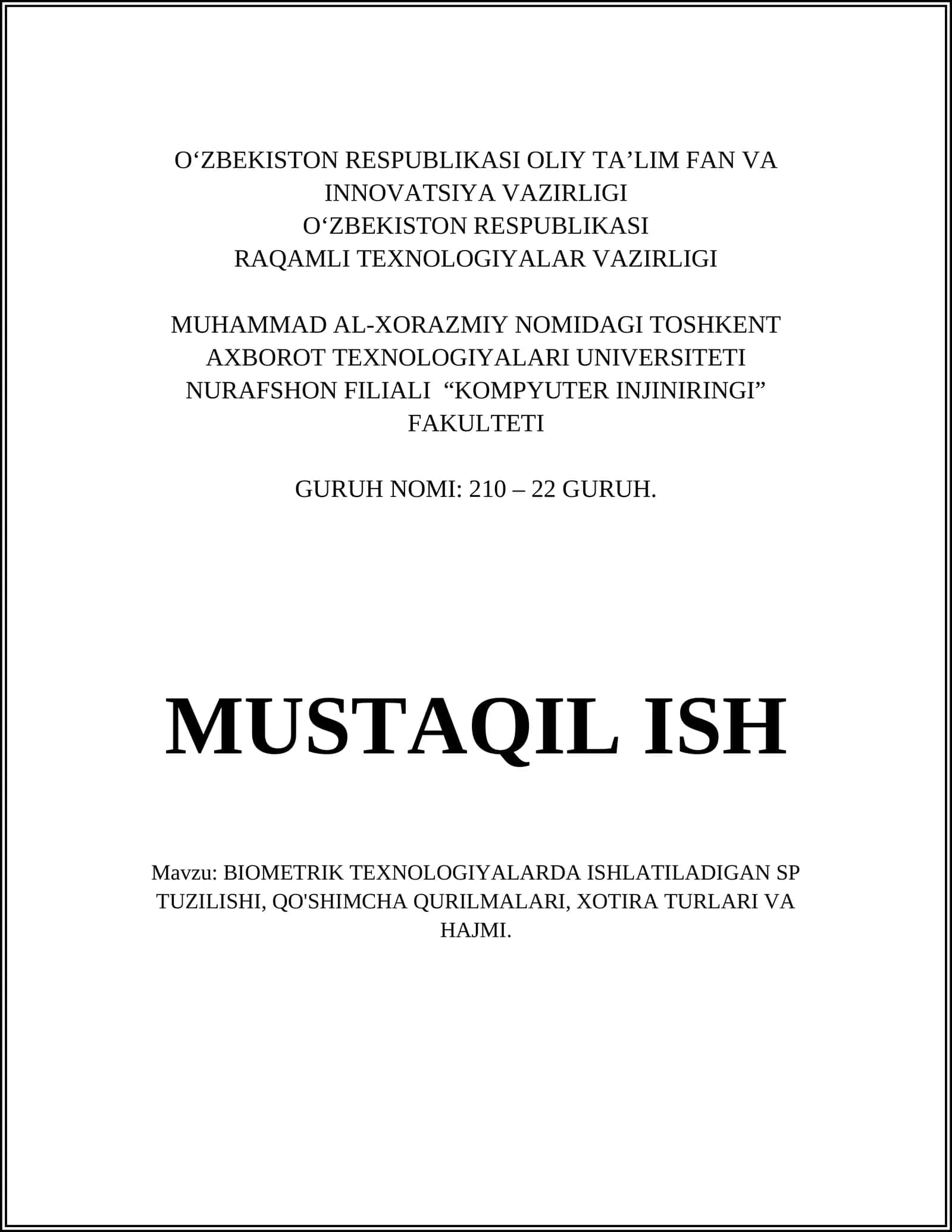 BIOMETRIK TEXNOLOGIYALARDA ISHLATILADIGAN SP TUZILISHI 1