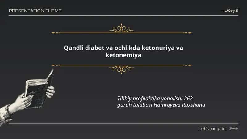 Qandli diabet va ochlikda ketonuriya va ketonemiya 1