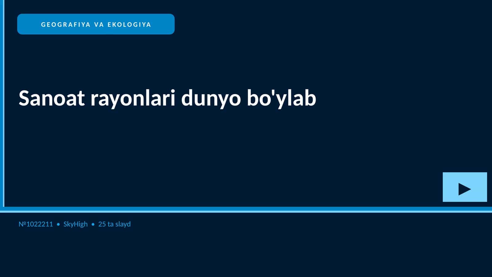Sanoat rayonlari dunyo bo'ylab 1