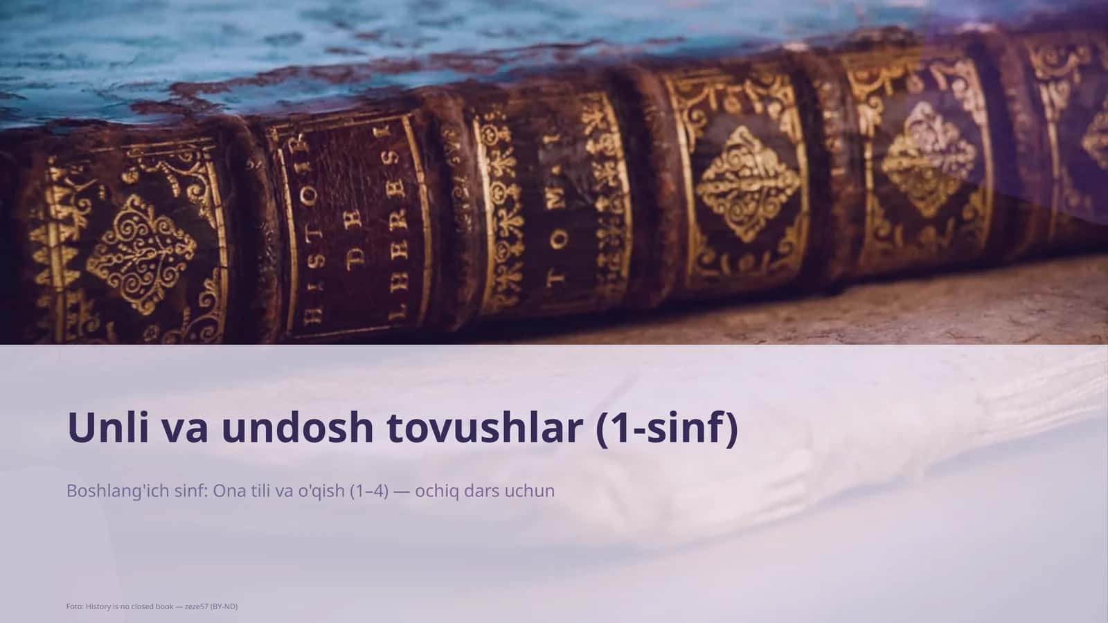 Ona tili va o'qish (1–4) — ochiq dars uchun 1