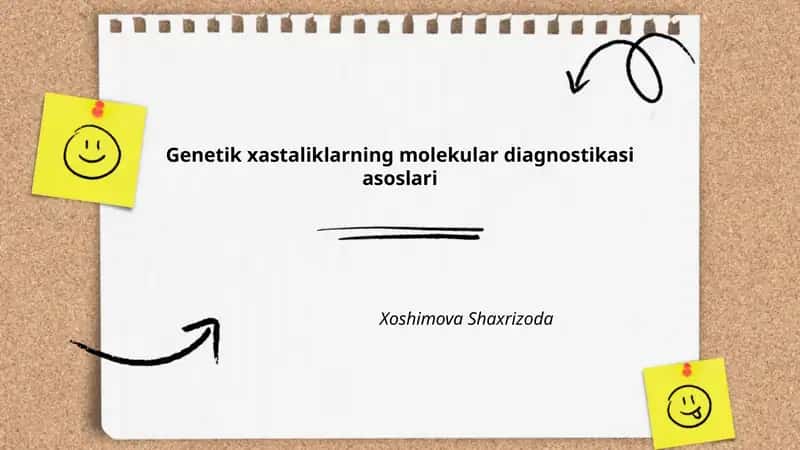 Genetik xastaliklarning molekular diagnostikasi asoslari 1