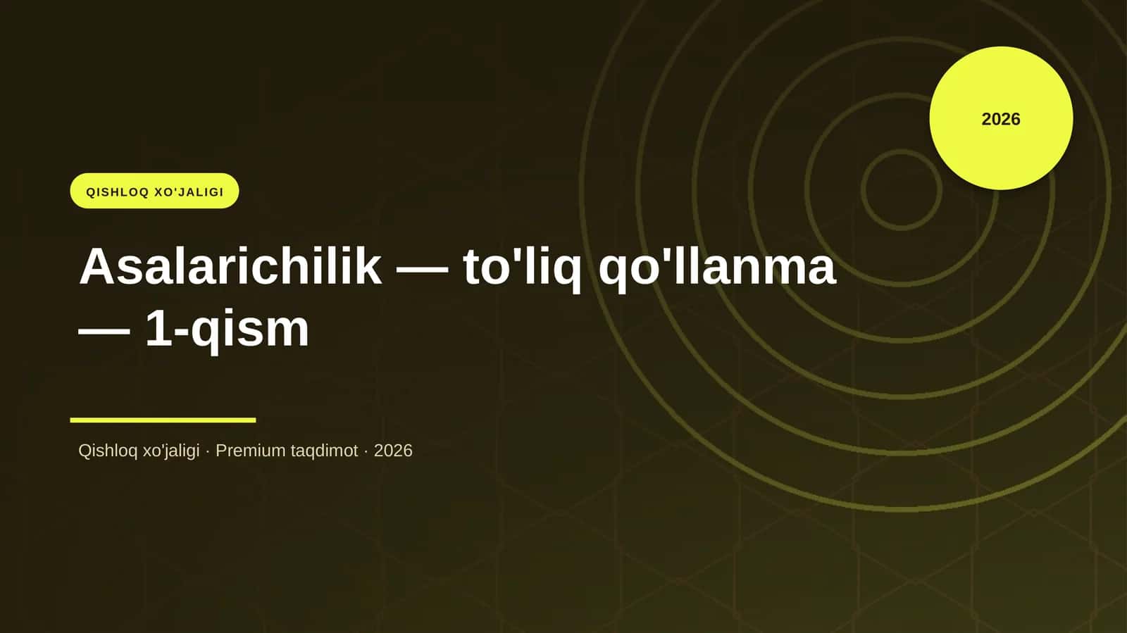 Asalarichilik — to'liq qo'llanma — 1-qism 1