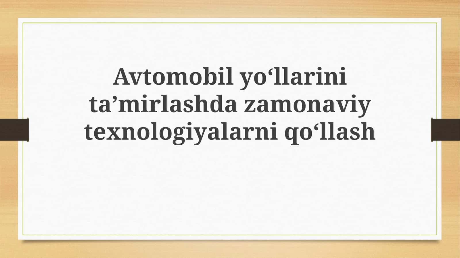 Avtonom boshqariladigan mashinalar 1
